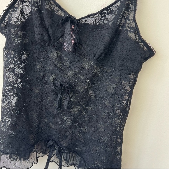 Sophie b. Black Lace Bow Tank Top - Picture 2 of 7